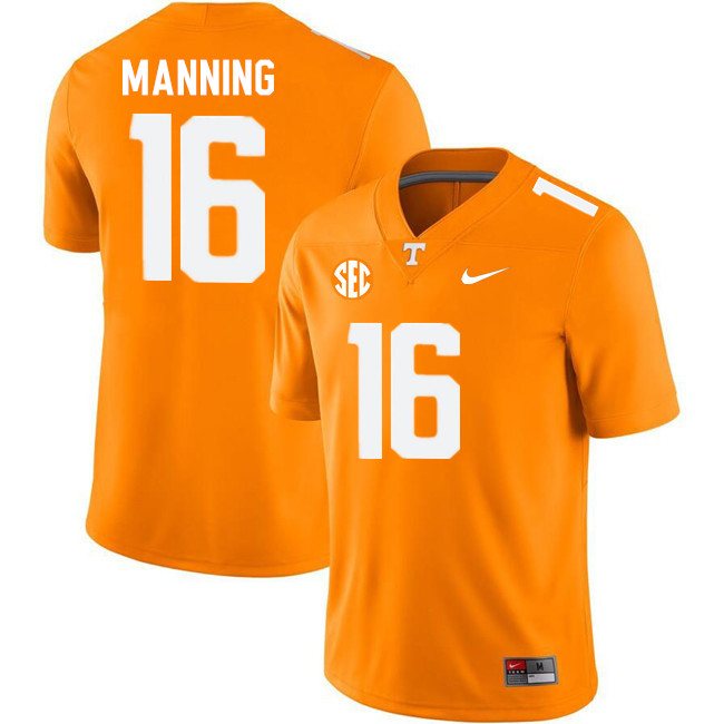 Tennessee Volunteers #16 Peyton Manning College Football Jerseys Stitched Sale-Orange